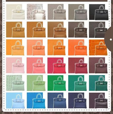 hermes kelly colors 2018|Hermes birkin color chart.